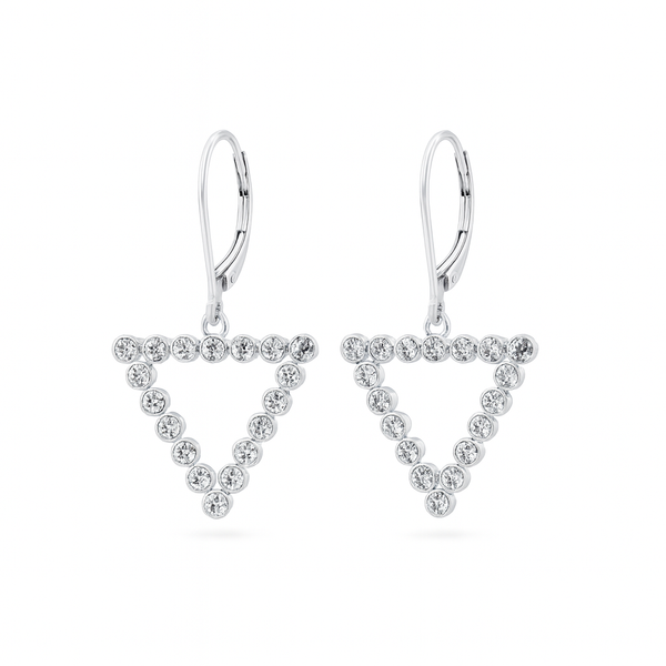 Triangle Silver Earring | CZ | 92.5 Silver