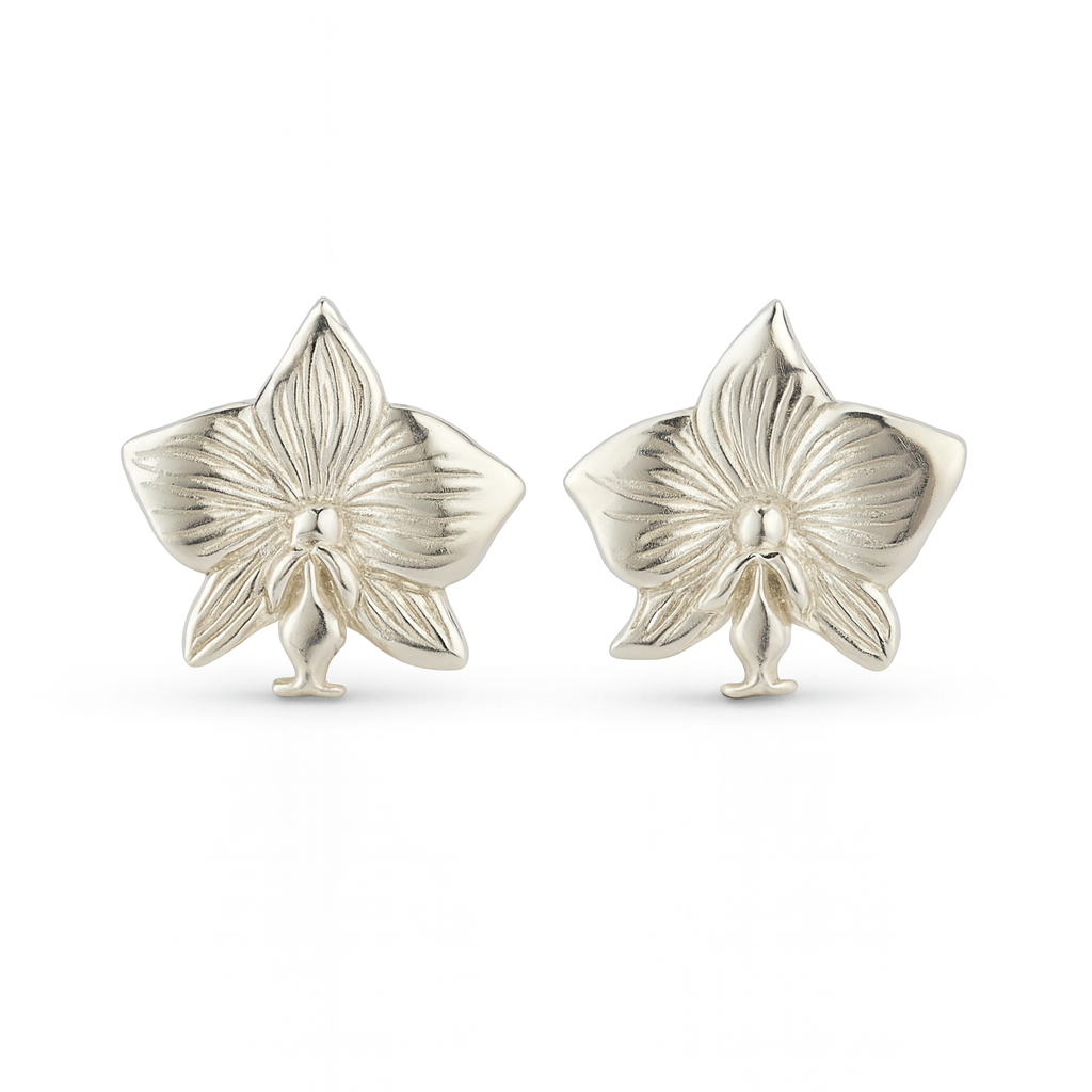 Orchid Silver Earring