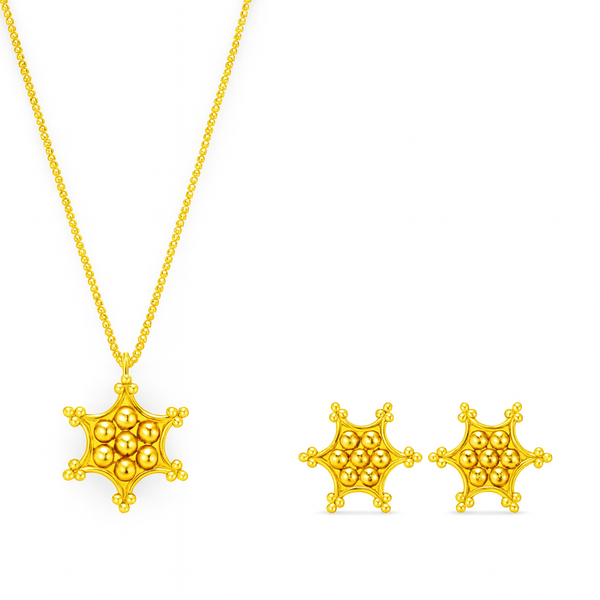 Kudi Nakshatra Pendant Set |  92.5 Silver | 22K Gold Plated