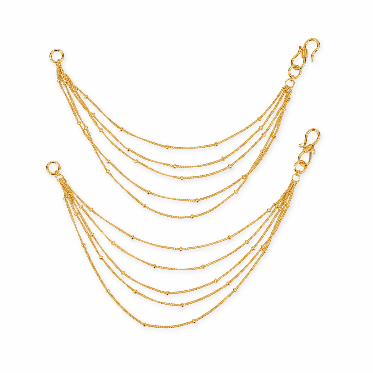 Beaded Layered Silver Vel | 22K Gold-Plated (Project Handmade)