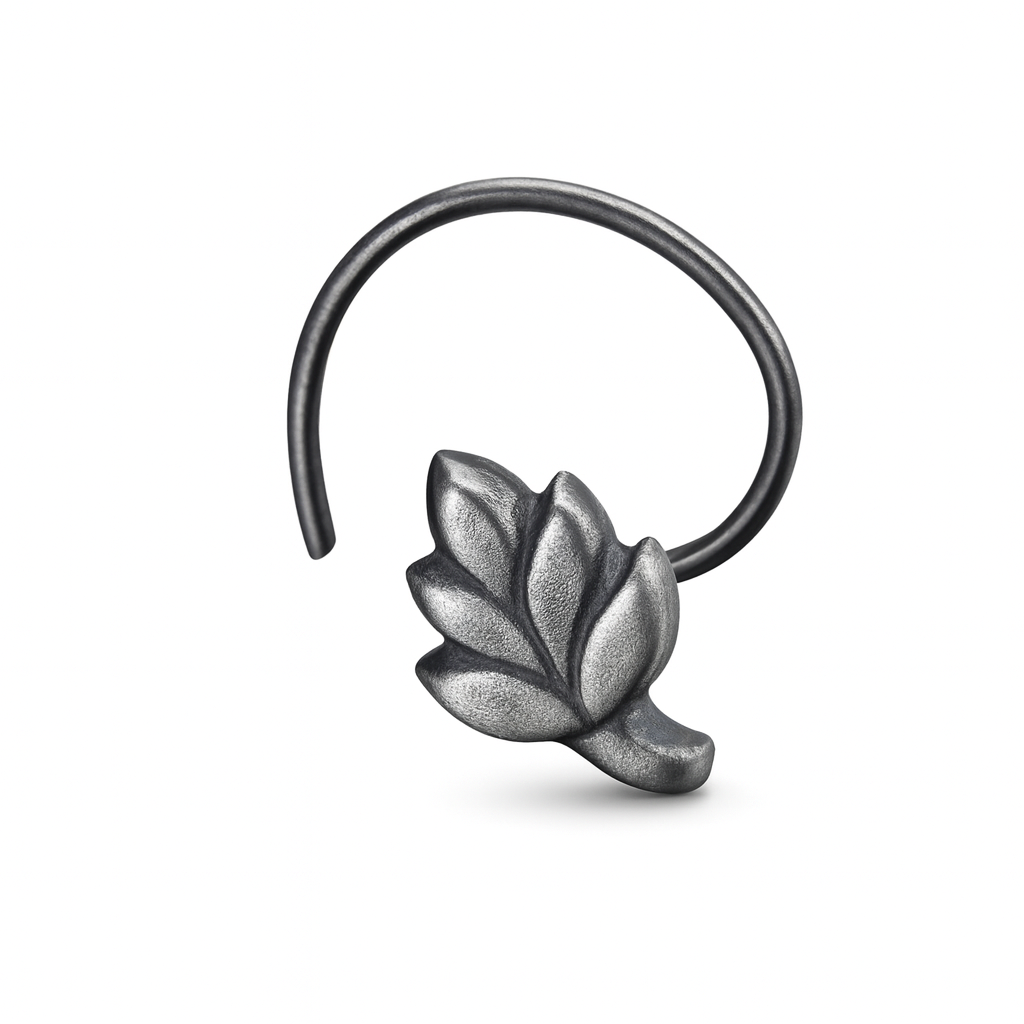 Silver Leaf Nose pin (Pierced)