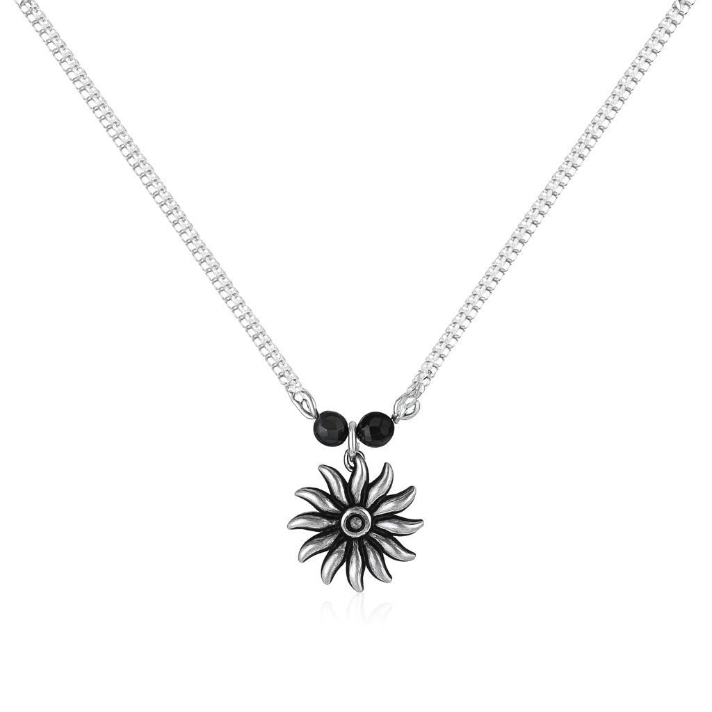 Silver Charm Mangalsutra : Sun