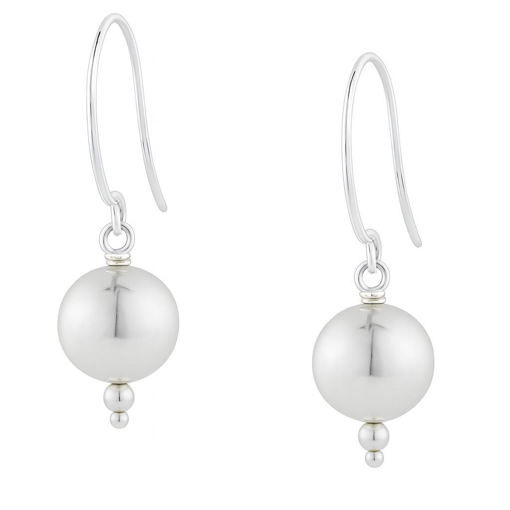 Silver 10mm Bead Earring