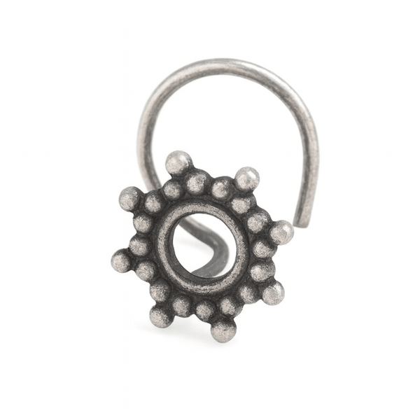 Kiara nose pin pierced in 92.5 sterling silver