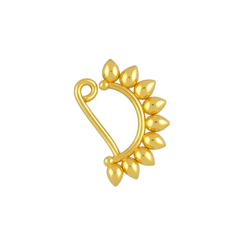 Petals Nath Gold Plated (Left, Clip on)