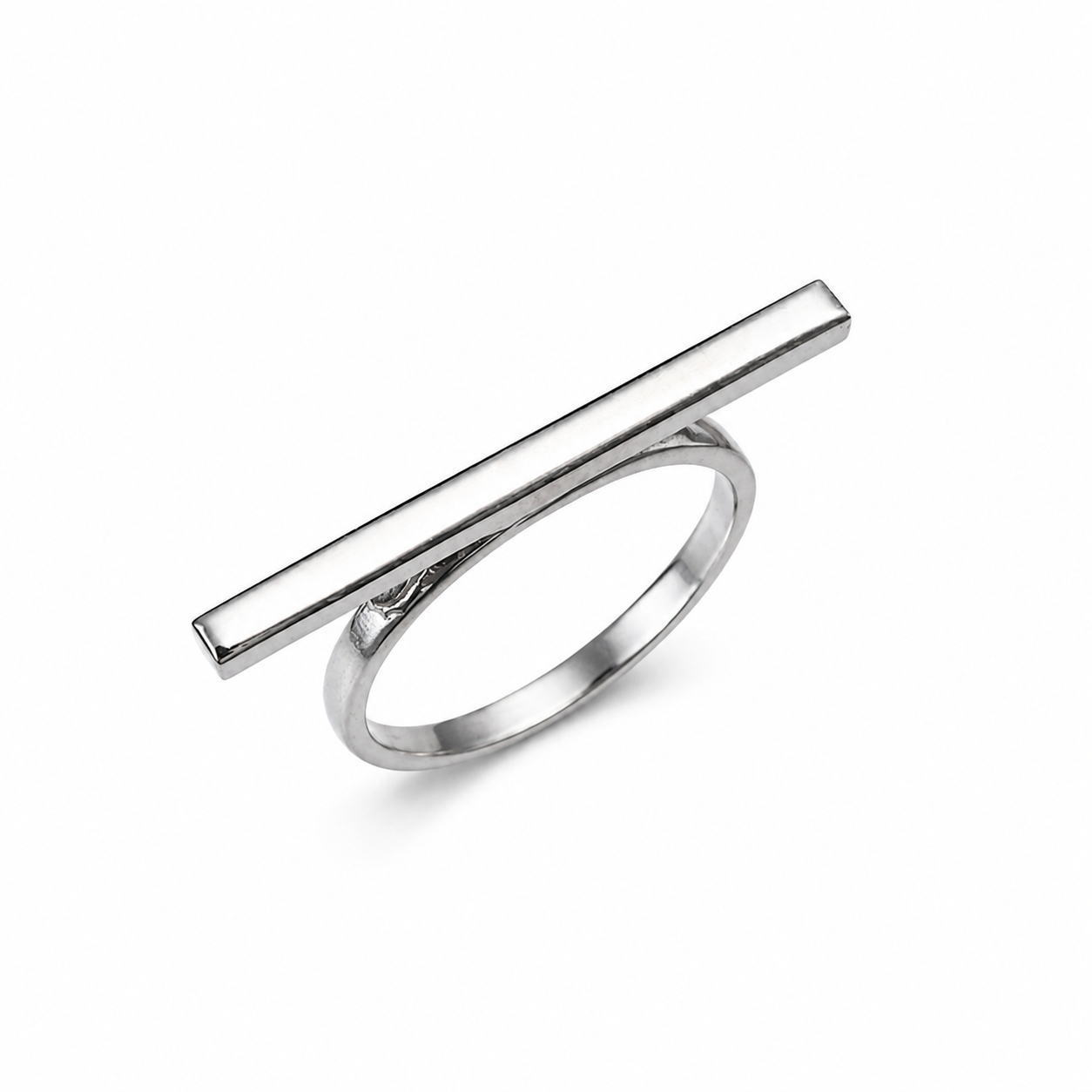 Classic Silver Ring : Line