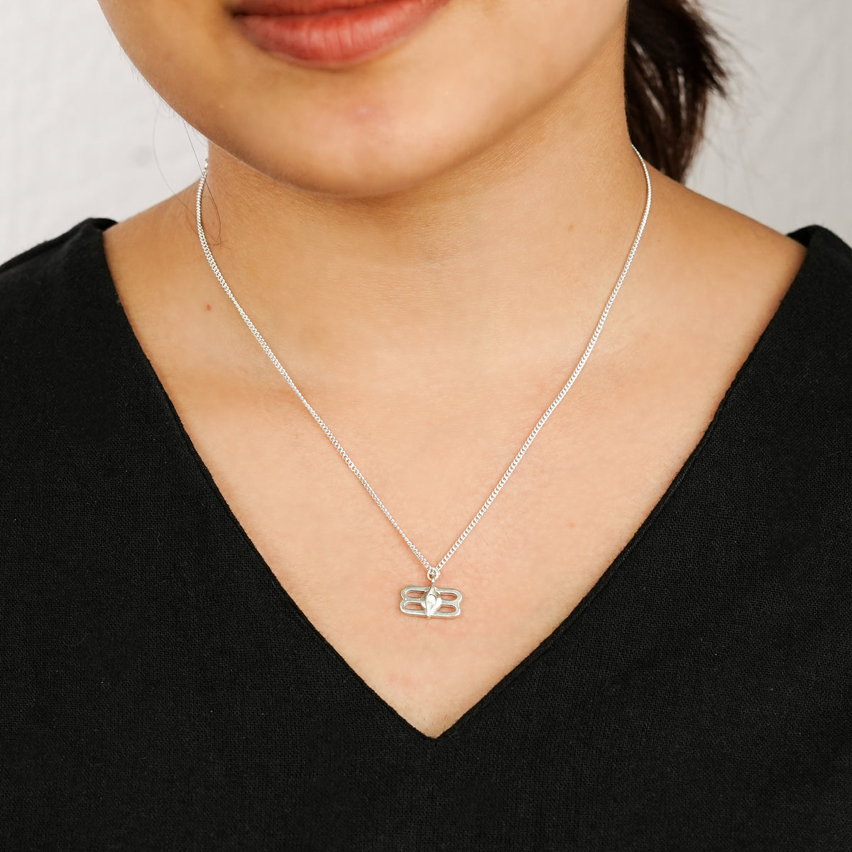 Silver Third Eye Pendant Necklace
