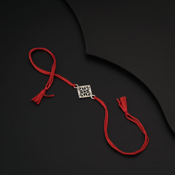 Silver Laser cut Rakhi