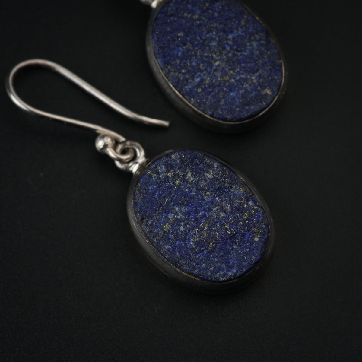 Lapis Lazuli Druzy Earring