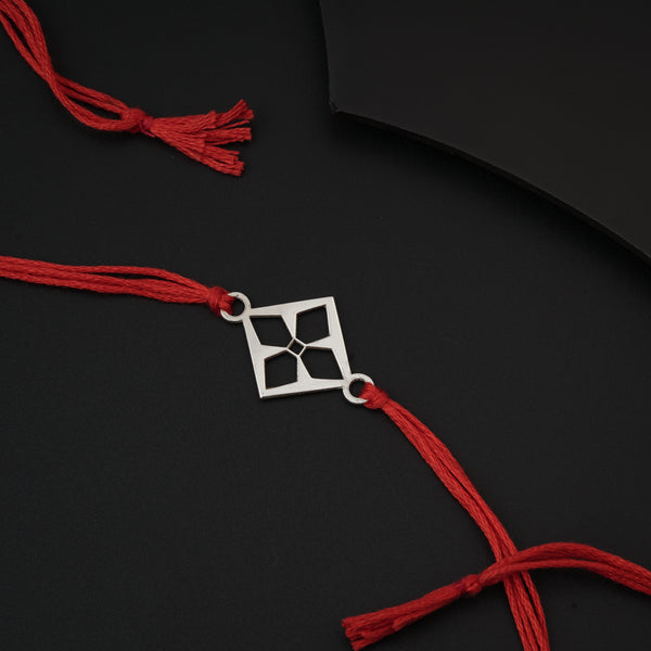 Silver Laser cut Rakhi