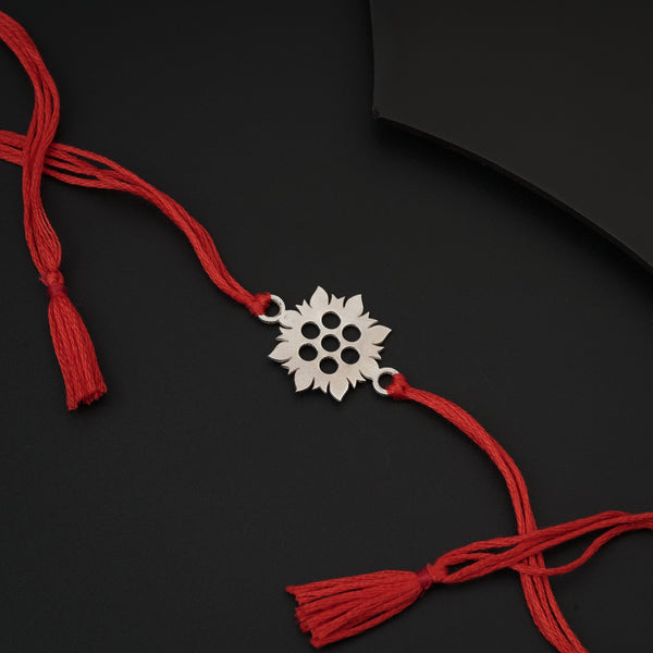 Silver Laser cut Rakhi