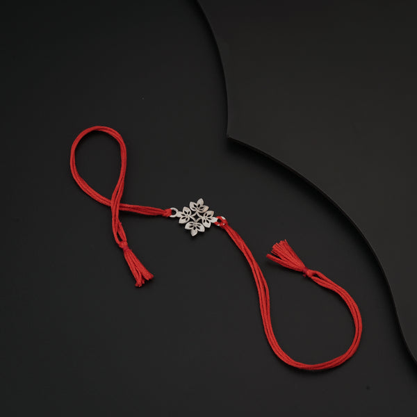 Silver Laser cut Rakhi