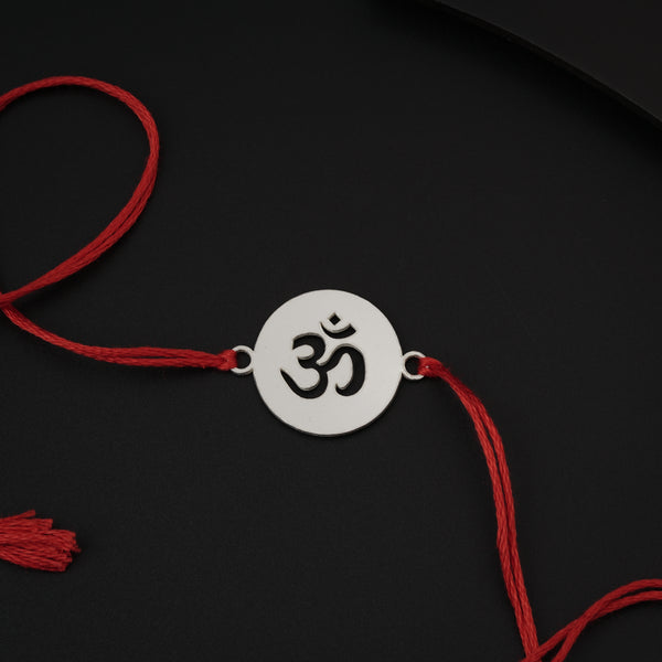Handcrafted Silver Rakhi: Om