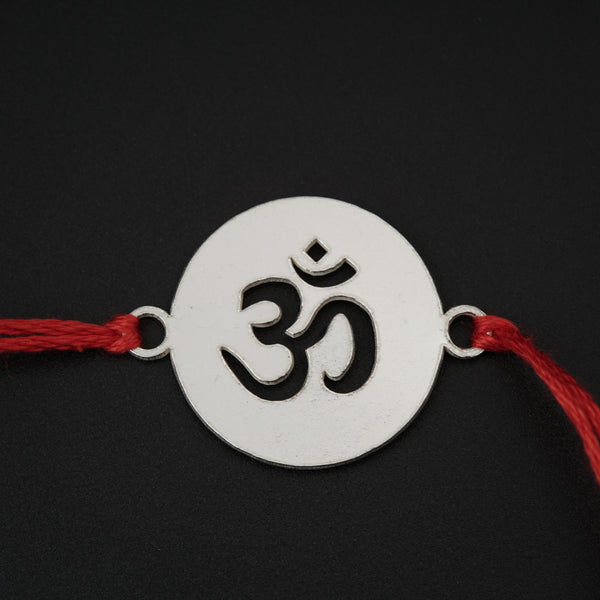 Handcrafted Silver Rakhi: Om