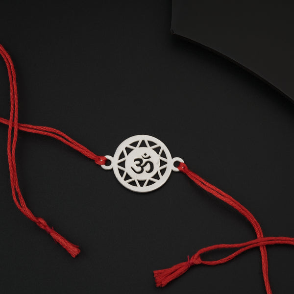 Handcrafted Silver Rakhi: Om