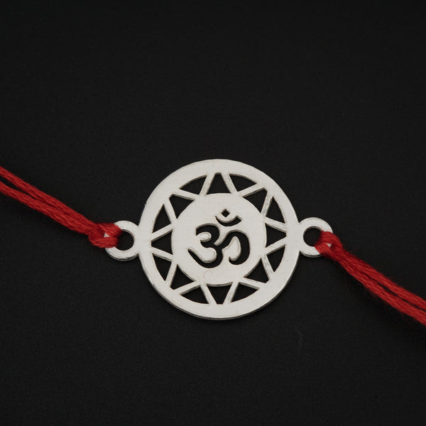 Handcrafted Silver Rakhi: Om