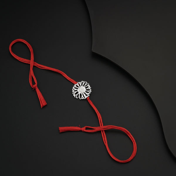 Handmade Silver Rakhi: Gulbahaar