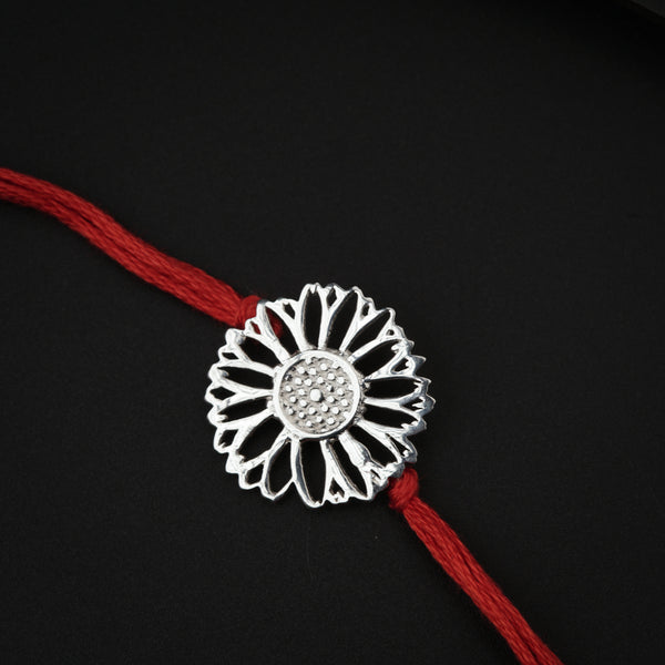 Handmade Silver Rakhi: Gulbahaar
