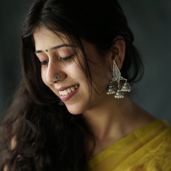 Leaf Jhumki Big sized statment jhumka