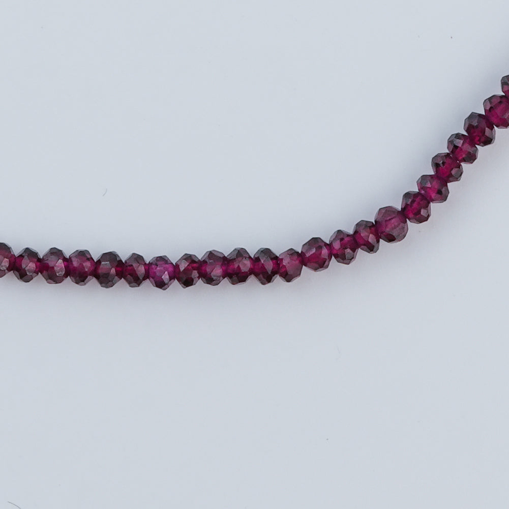 Red Jade & Garnet Silver Anklet (Project Handmade)