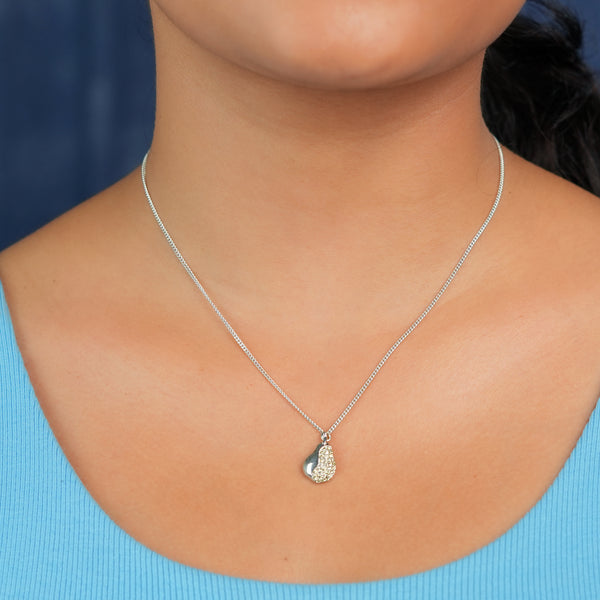 Pear CZ Fruit-Charm Necklace