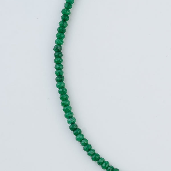 Green Jade Silver Anklet (Project Handmade)