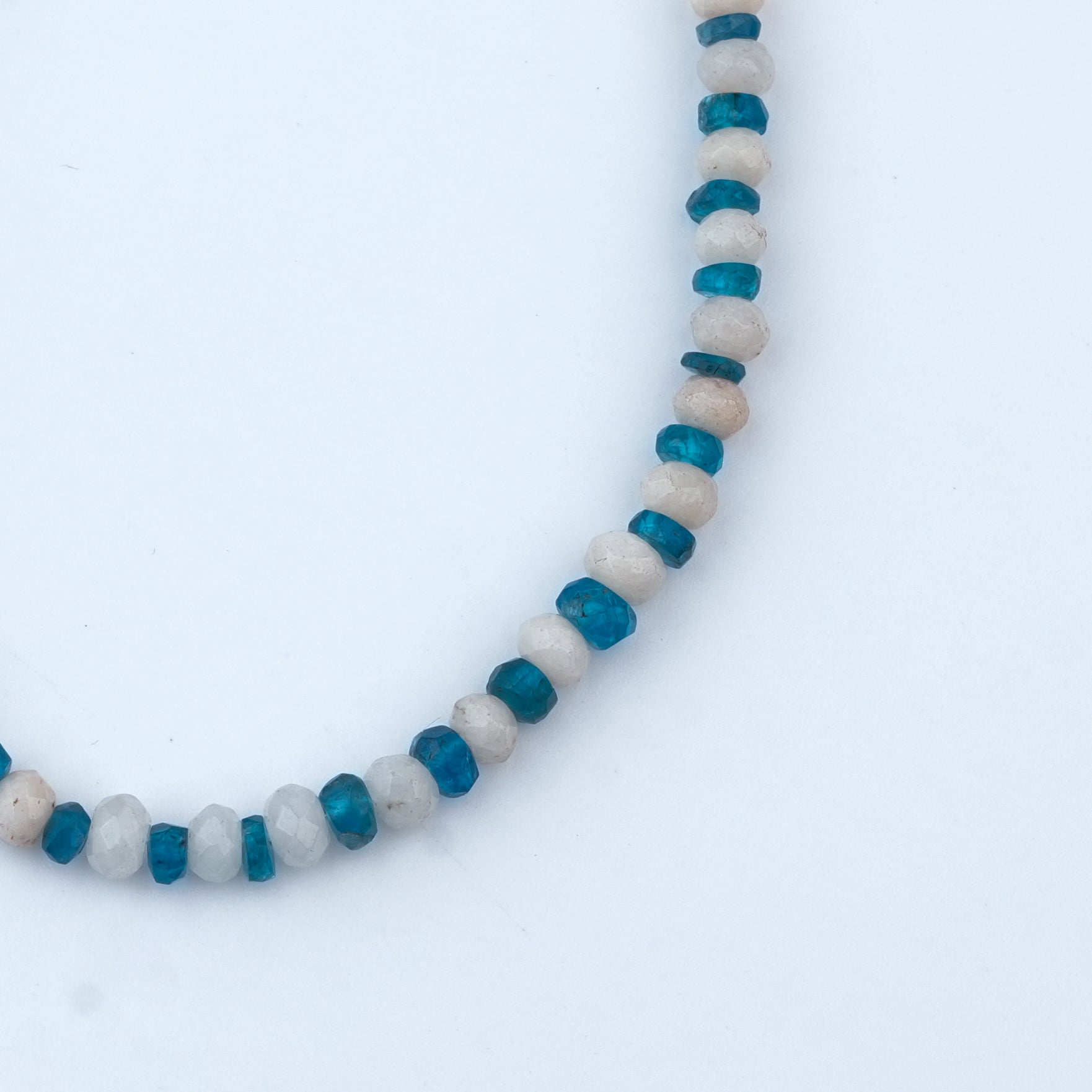 Rhodolite & White Jade Silver Anklet (Project Handmade)
