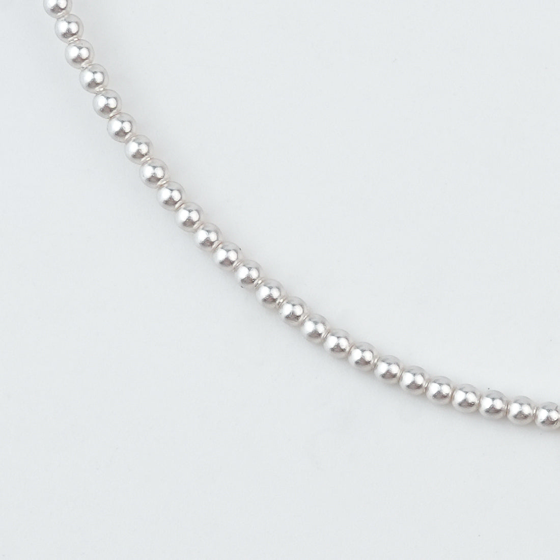 Silver Anklet with 2mm Swarovski Pearl