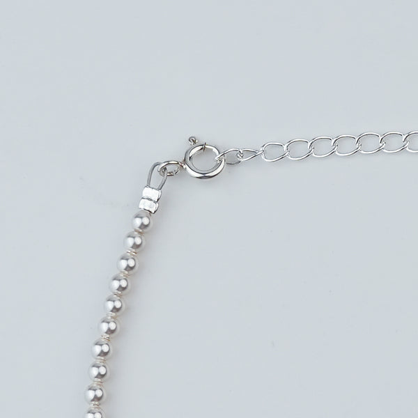 Silver Anklet with 3mm Swarovski Pearl