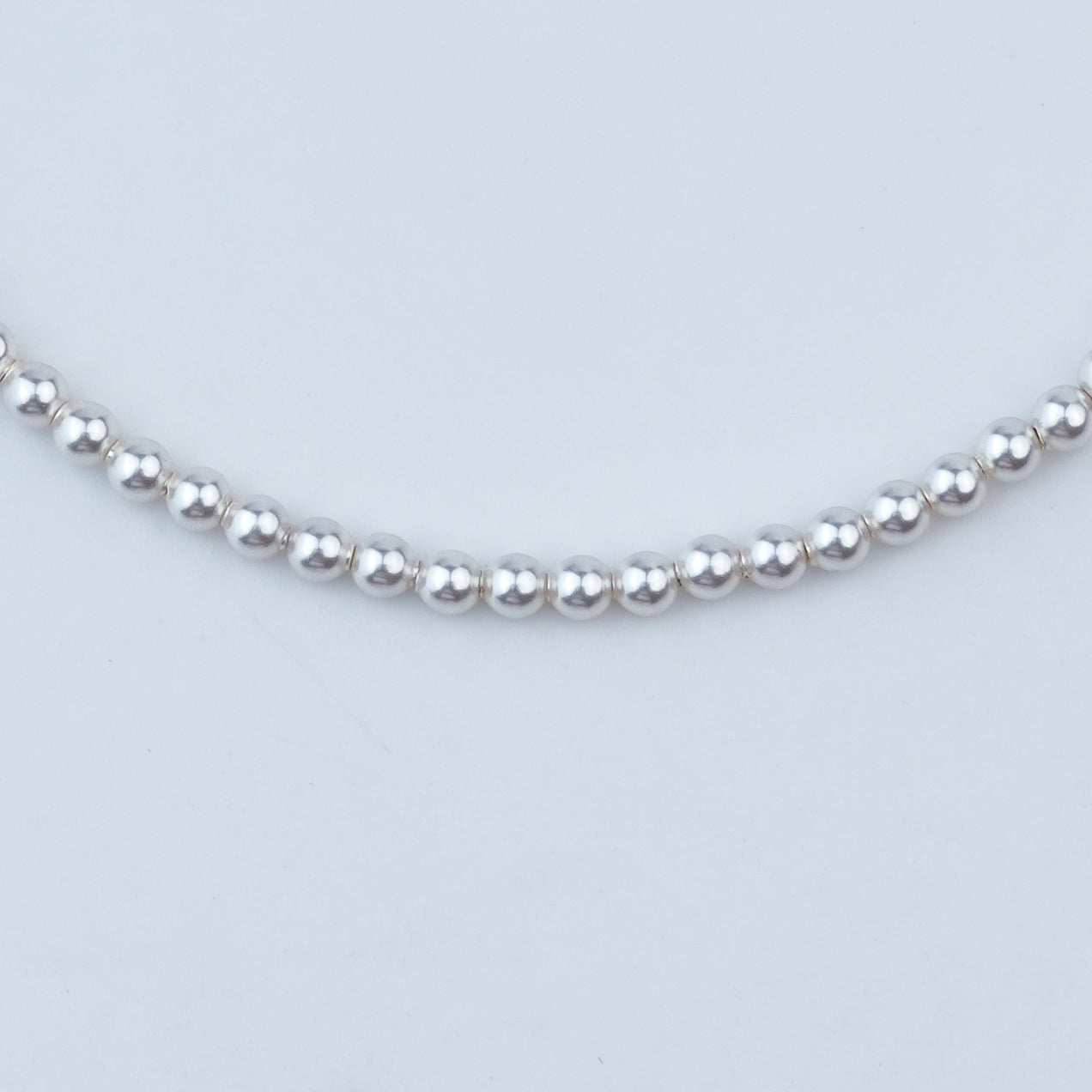 Silver Anklet with 3mm Swarovski Pearl