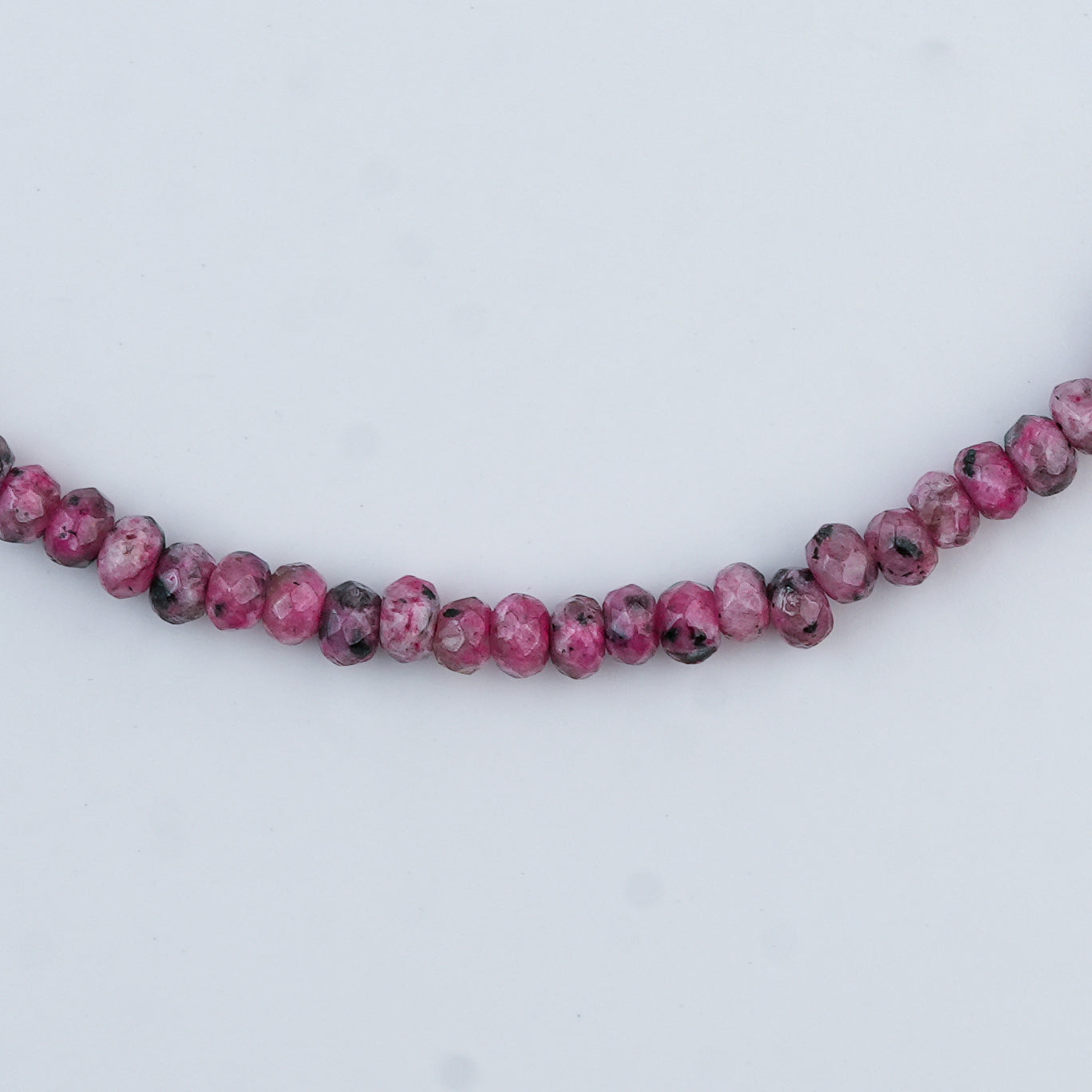 Pink Jade Silver Anklet (Project Handmade)