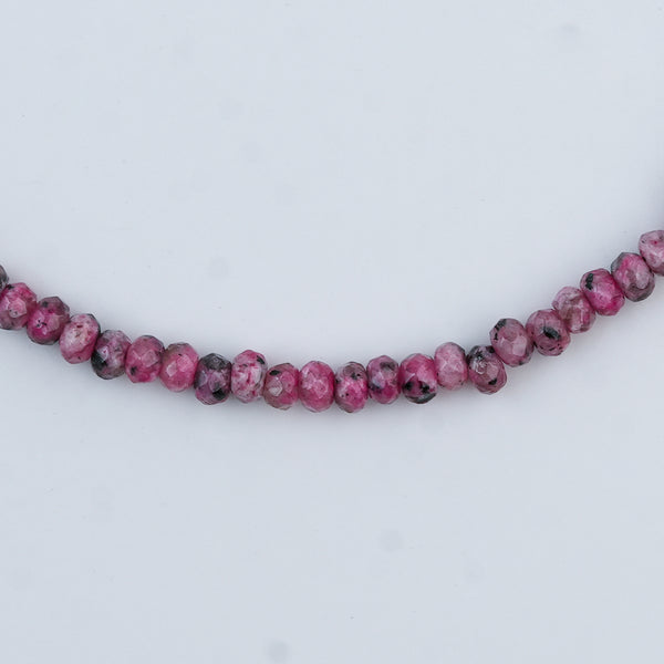 Pink Jade Silver Anklet (Project Handmade)