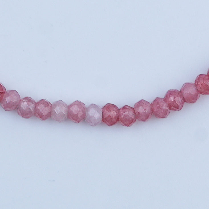 Pink Jade Silver Anklet (Project Handmade)