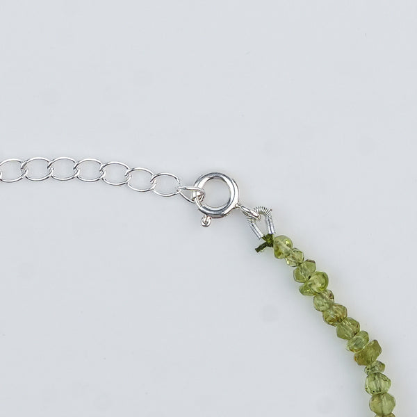 Peridot Silver Anklet (Project Handmade)