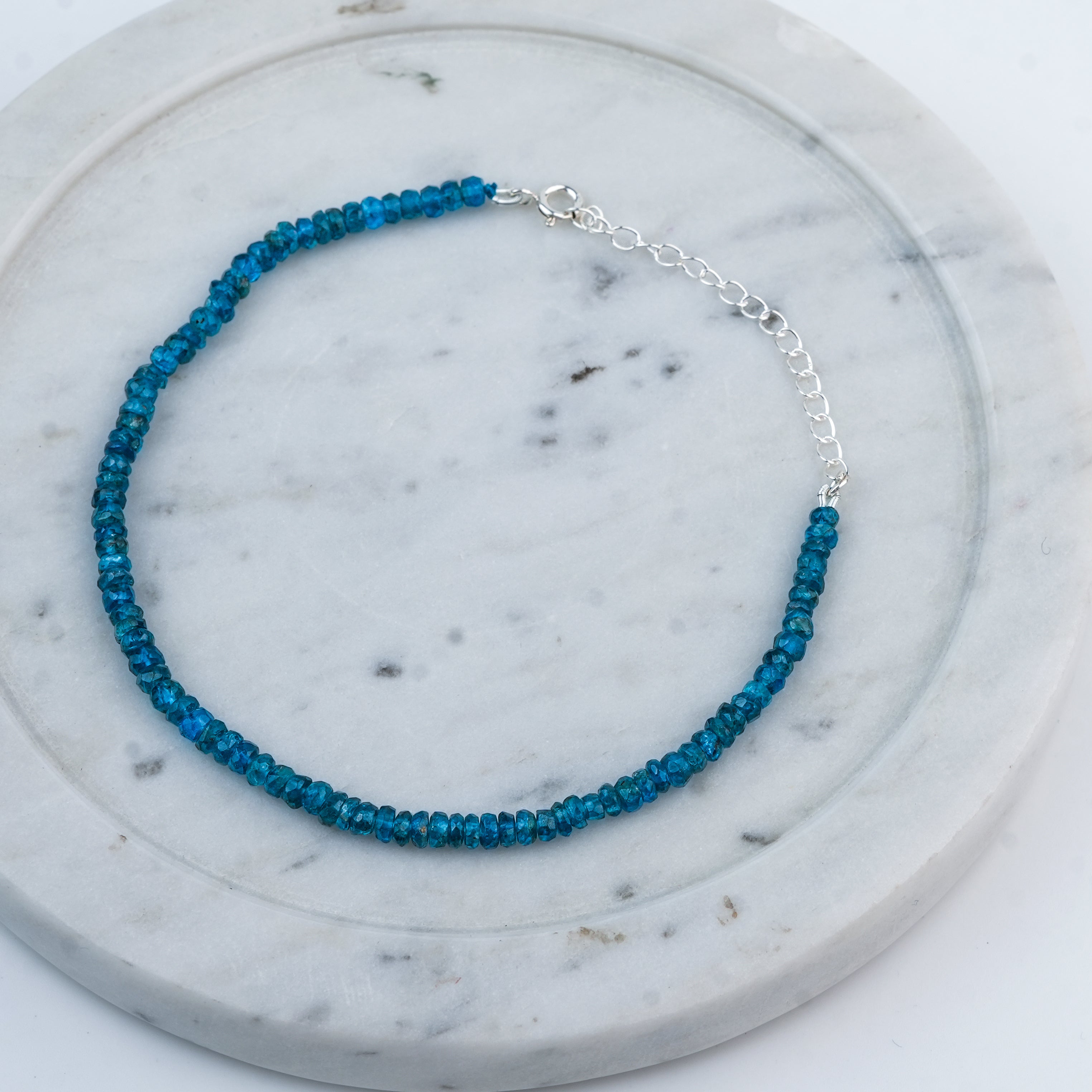 Rhodolite Silver Anklet (Project Handmade)