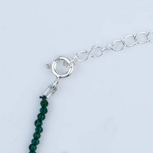 Green Onyx Silver Anklet (Project Handmade)