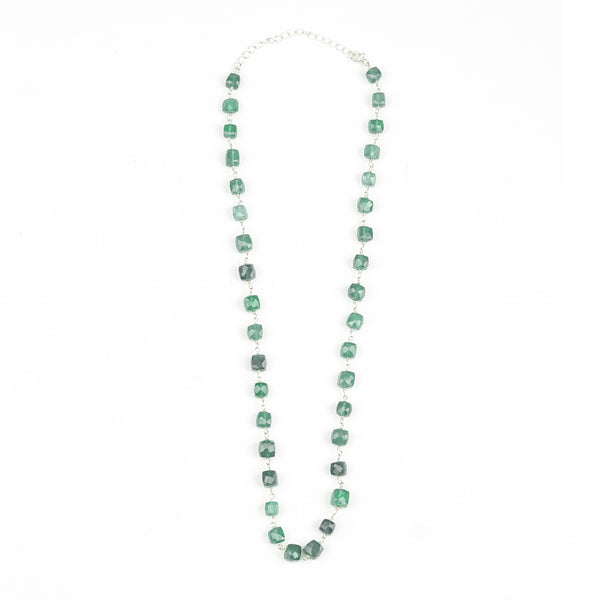 Silver Green Onyx Ganghan Necklace