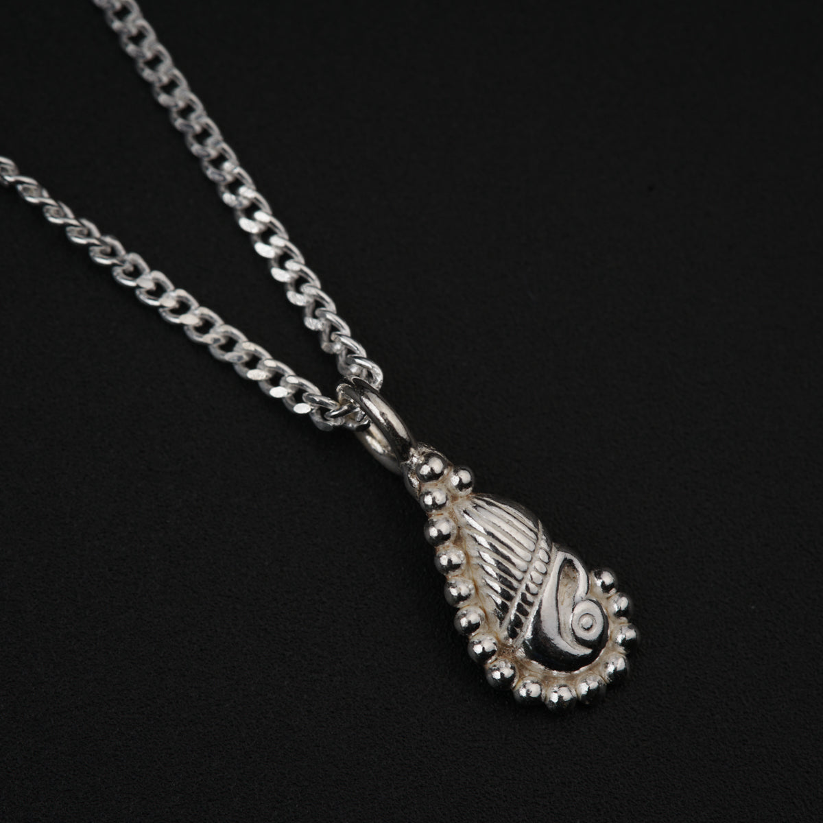 Daily Wear Silver Shiny Peacock Necklace