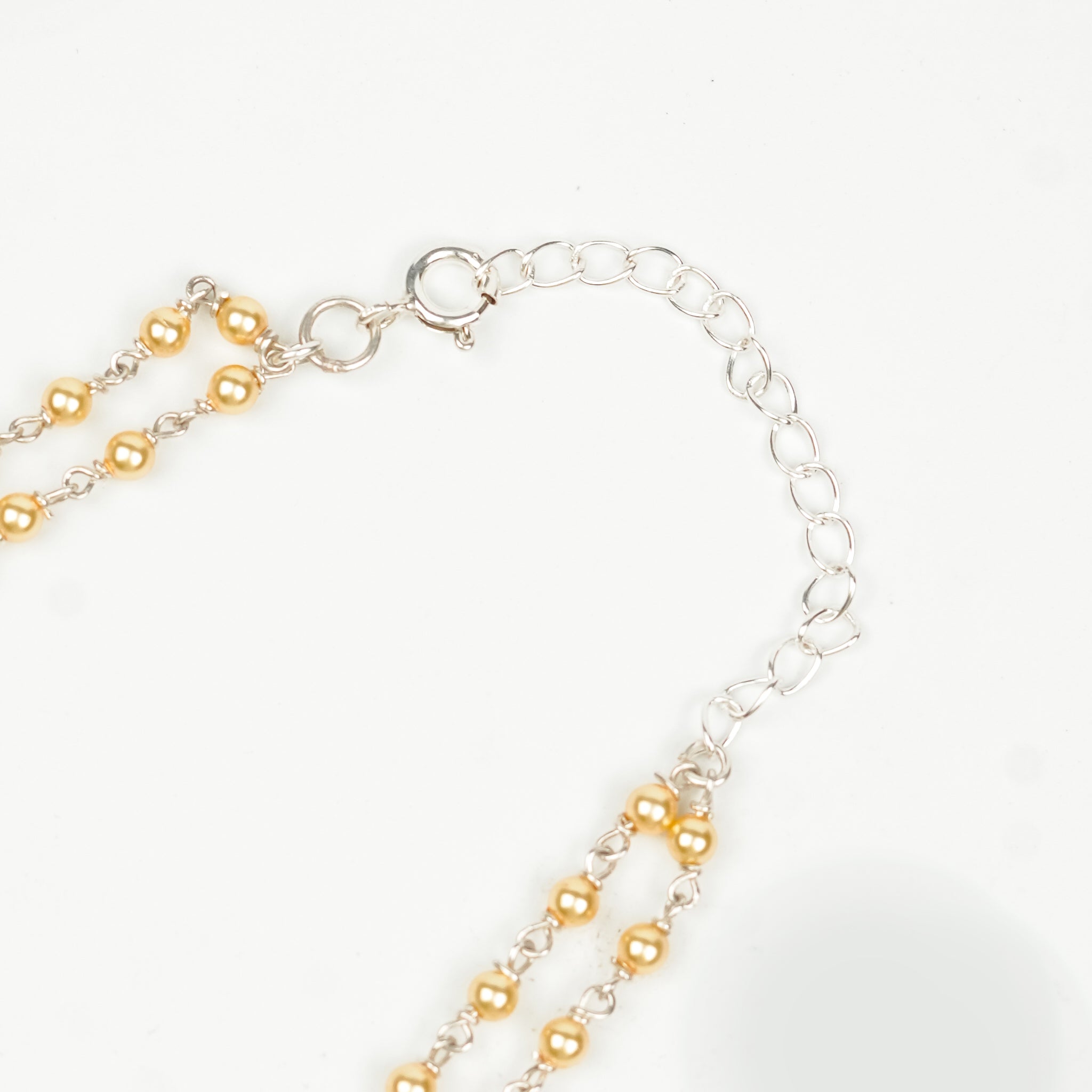 Silver Golden Pearl Ganthan Necklace