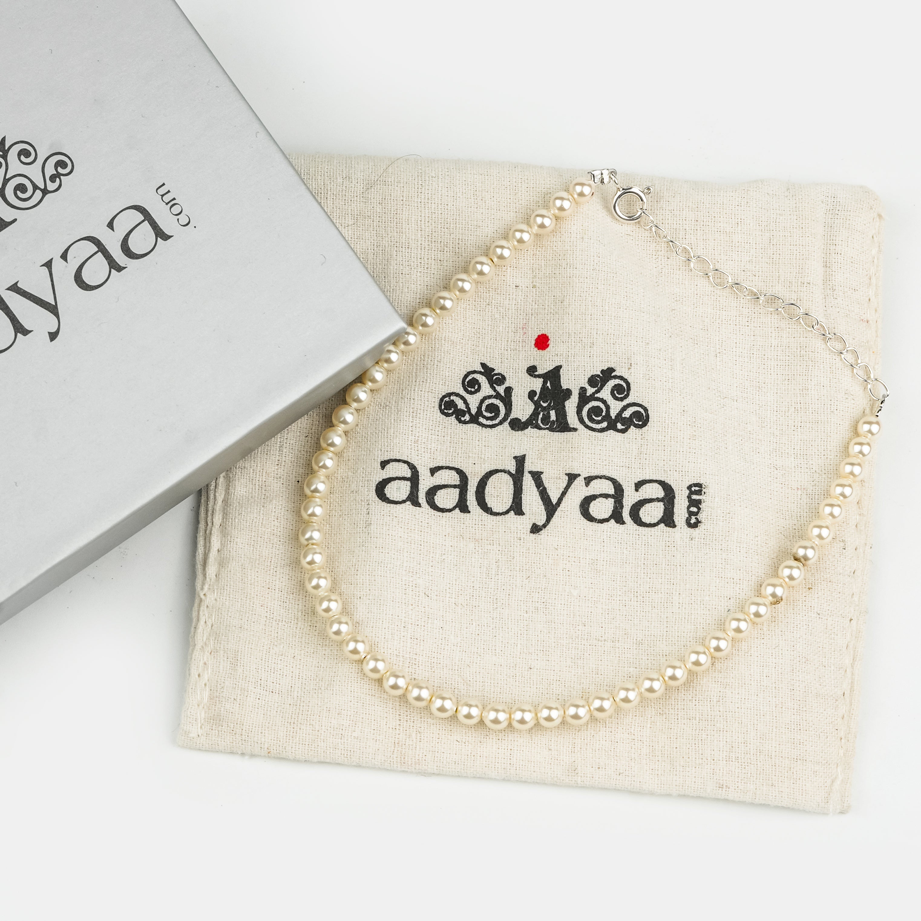 4mm Cream Pearl Anklet (Project Handmade)