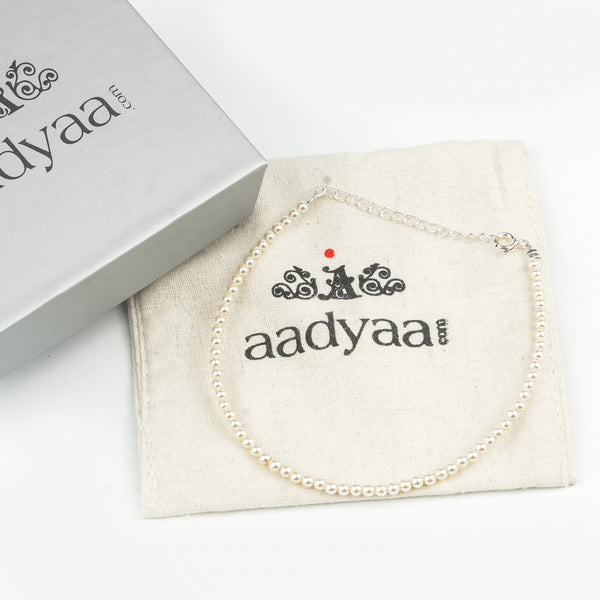 3mm Cream Pearl Anklet (Project Handmade)