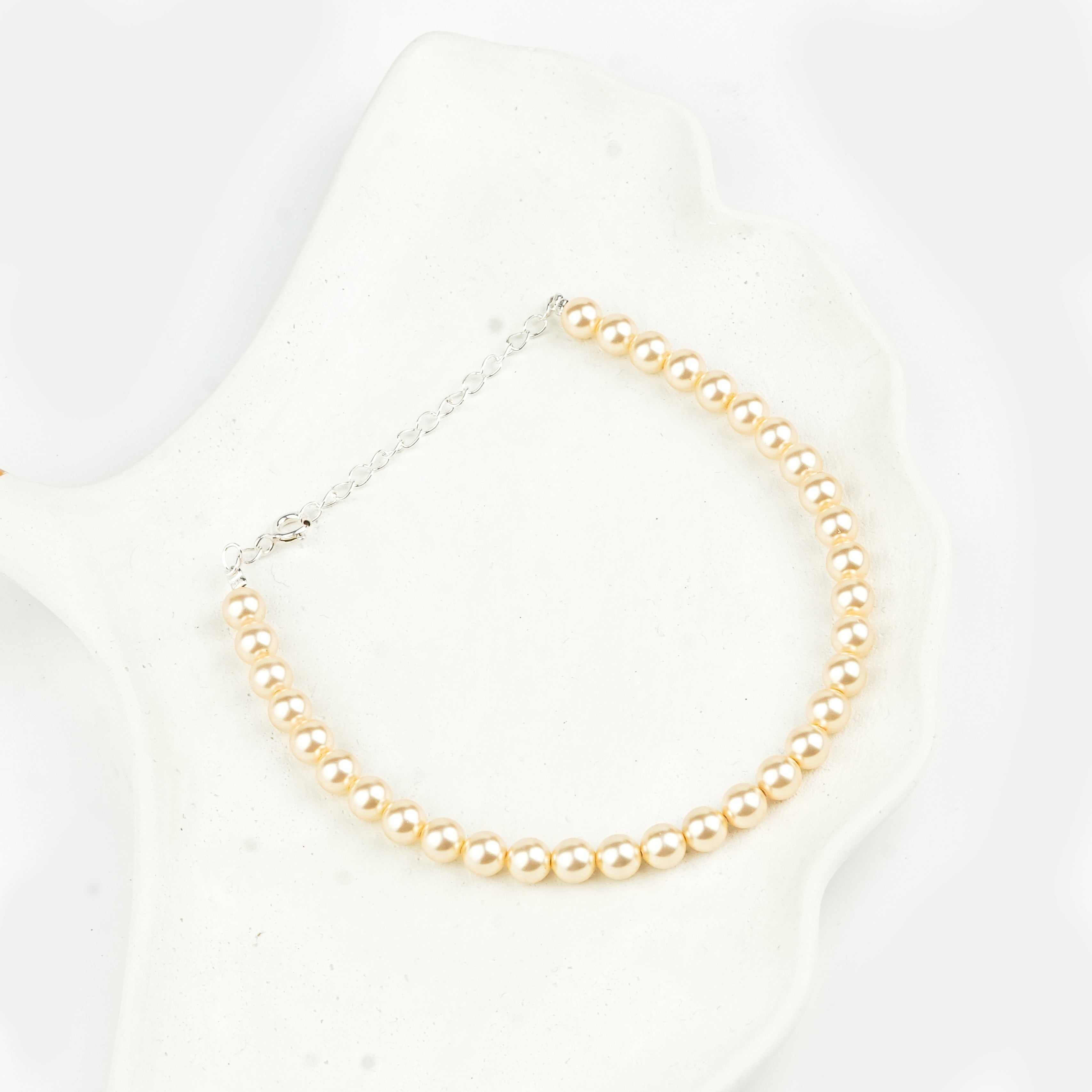 6mm Golden Pearl Anklet (Project Handmade)