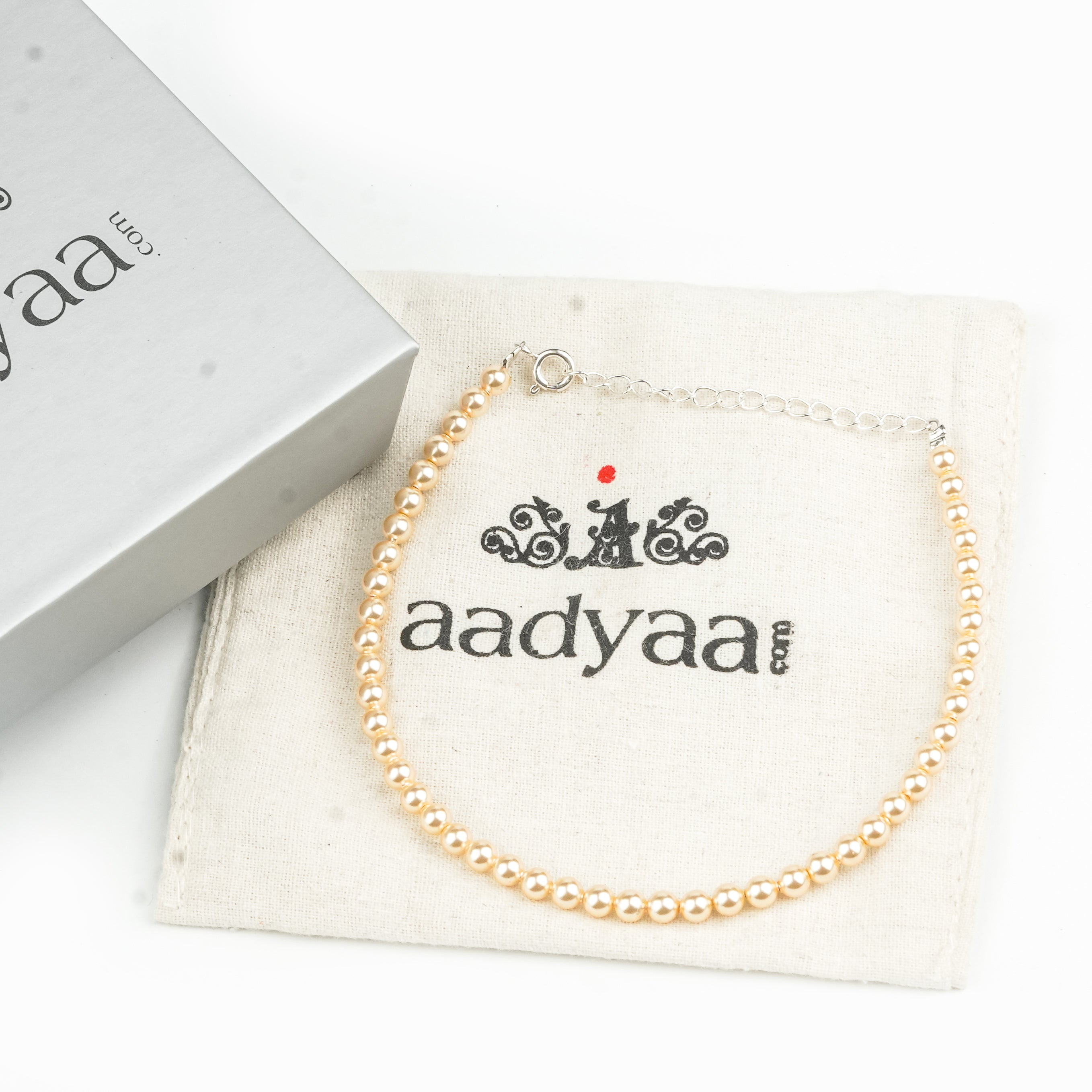 4mm Golden Pearl Anklet (Project Handmade)