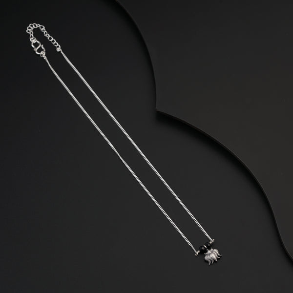 Daily Wear Silver Lotus Mangalsutra