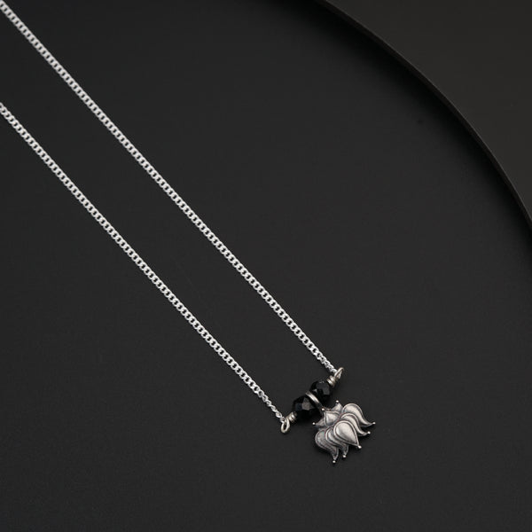 Daily Wear Silver Lotus Mangalsutra