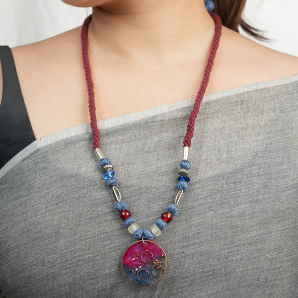 Glass Bead & Pipe Necklace