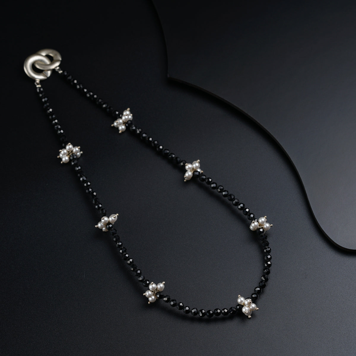 Black Spinel and Pearls Necklace