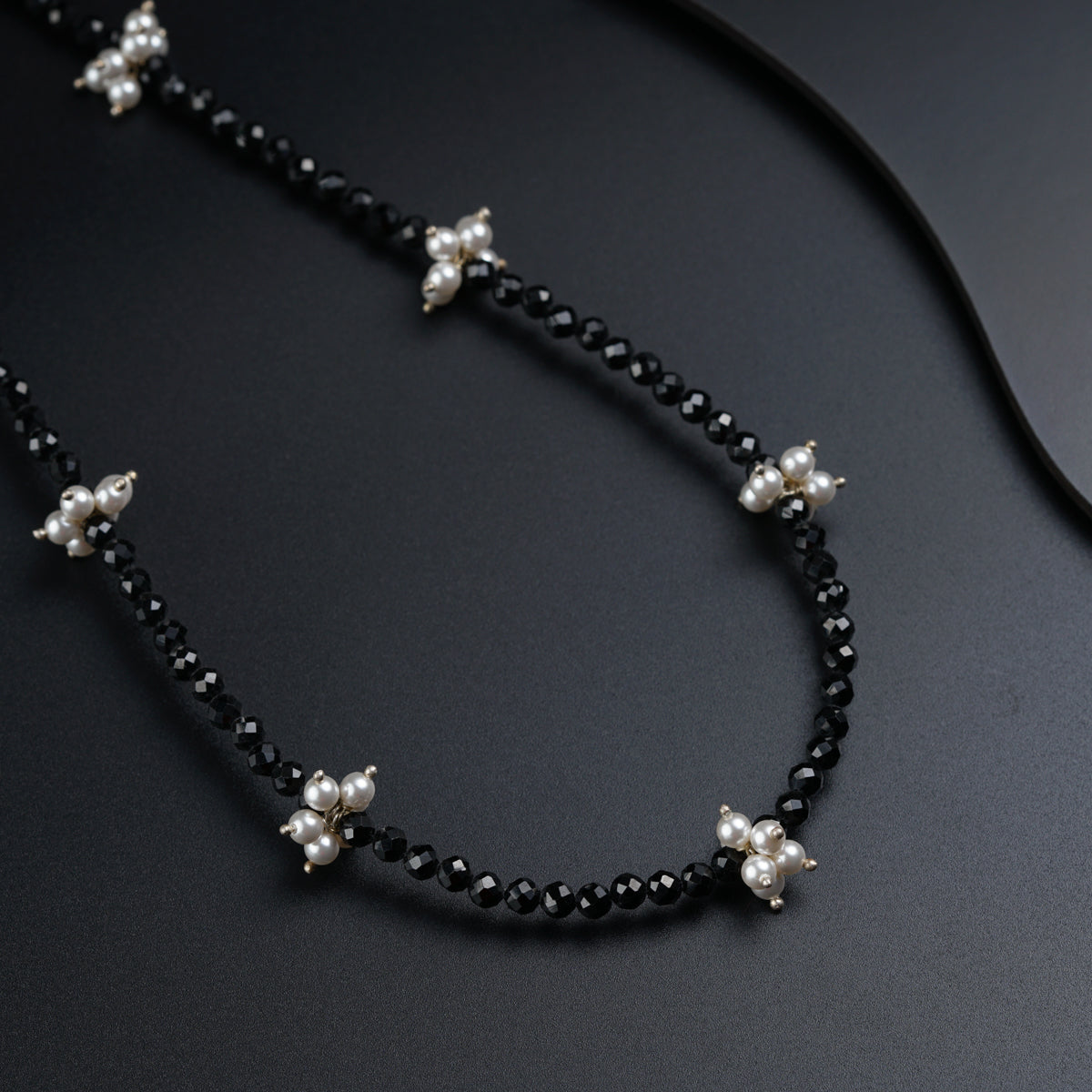 Black Spinel and Pearls Necklace