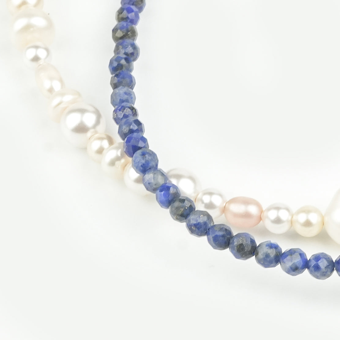 Freshwater Pearl & Lapis Lazuli Anklet (Project Handmade)
