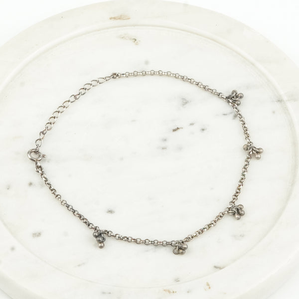 Oxidised Silver Ghungroo bunch Anklet (Project Handmade)